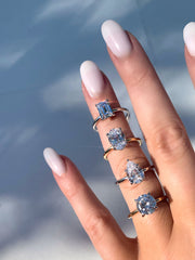 Radiant Ultra Thin Solitaire Engagement Ring Setting in Yellow Gold