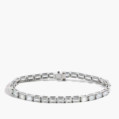 15 Carat Emerald-Cut Diamond Tennis Bracelet in Platinum - Private Label product