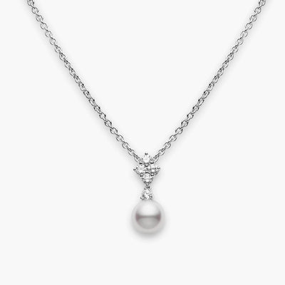 Mikimoto 10mm White South Sea Pearl Diamond Necklace - Mikimoto product