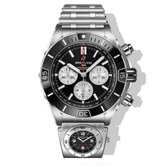 Breitling Black Super Chronomat B01 on Bracelet - 44MM