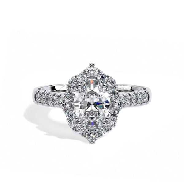 Verragio Renaissance Oval Starburst Halo Engagement Ring Setting