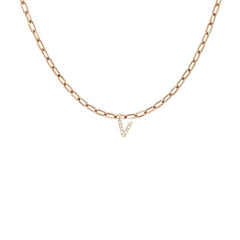EF Collection Diamond Initial Charm in Yellow gold