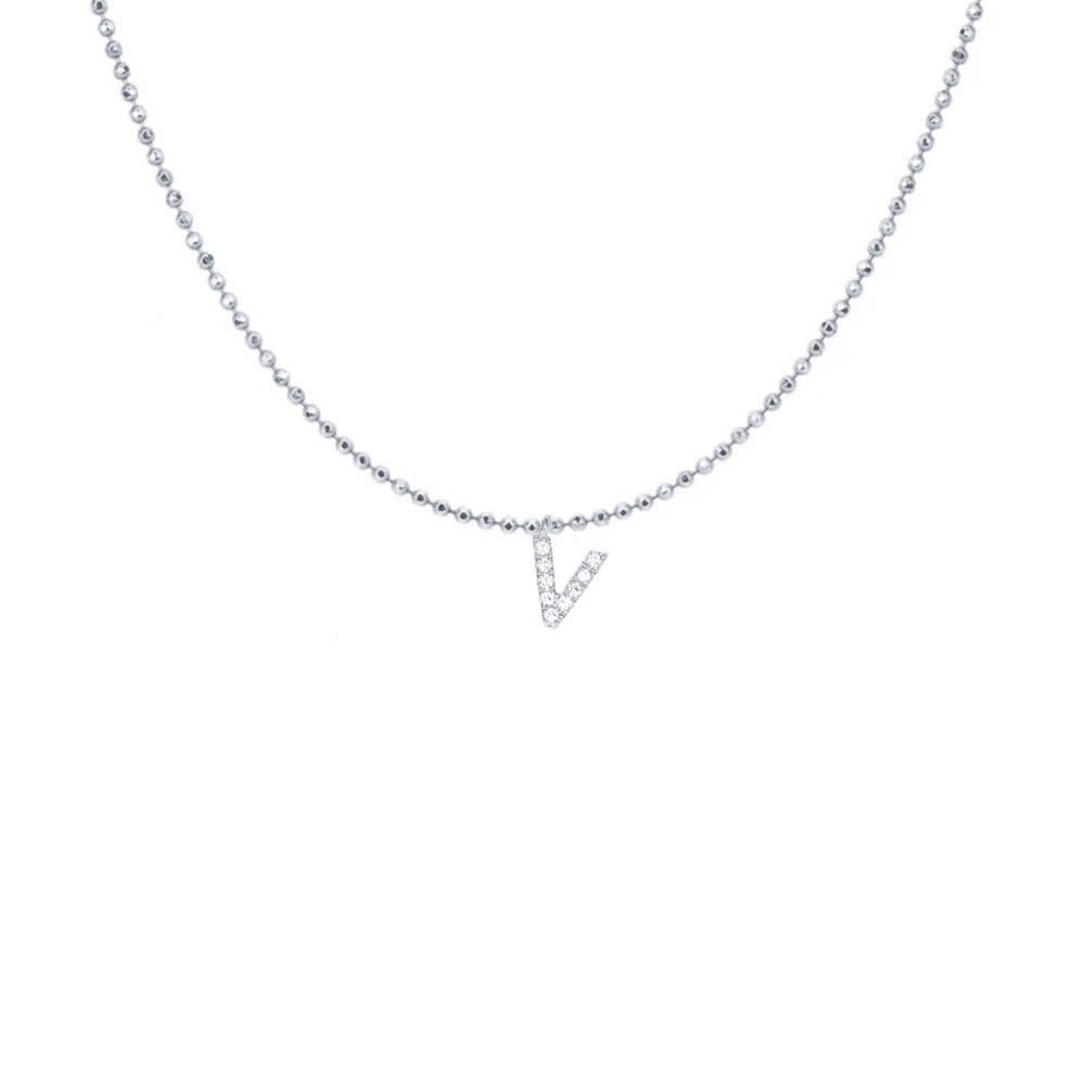 EF Collection Diamond Initial Charm in Yellow gold