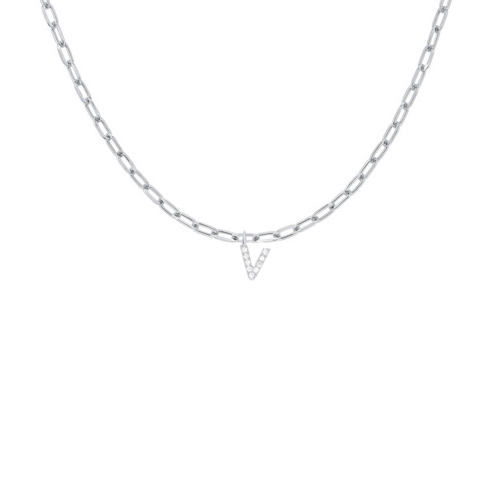 EF Collection Diamond Initial Charm in Yellow gold