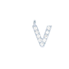 EF Collection Diamond Initial Charm in White gold