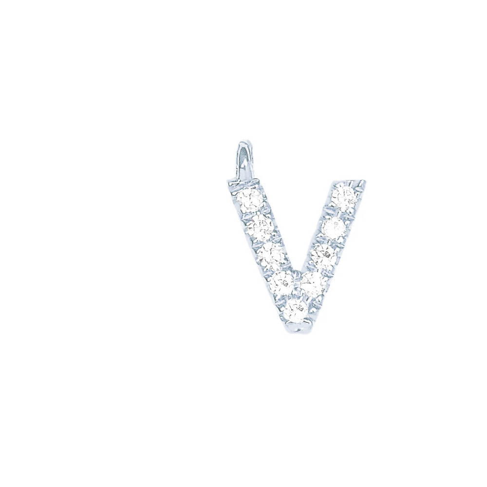 EF Collection Diamond Initial Charm in Yellow gold