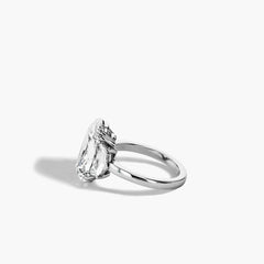 Cushion-Cut Three Stone Engagement Ring Setting