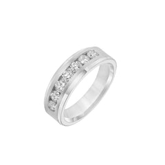 Channel Set Diamond Men's Wedding Band