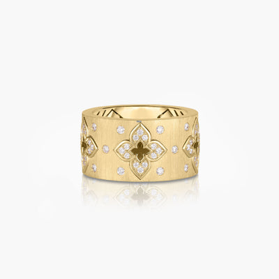 Roberto Coin Venetian Princess Satin Diamond Ring in 18K Yellow Gold - Roberto Coin product