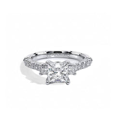 Verragio Renaissance Three-Stone Princess Engagement Ring Setting