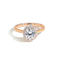 The Oval Vintage Engagement Ring in Rose Gold