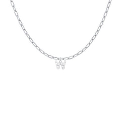EF Collection Diamond Initial Charm in White gold