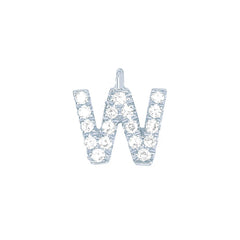 EF Collection Diamond Initial Charm in White gold