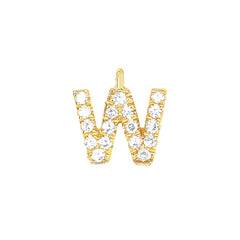 EF Collection Diamond Initial Charm in Yellow gold