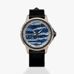 William Henry Legacy Mammoth Blue Damascus Watch - 42mm