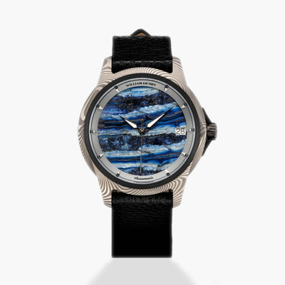 William Henry Legacy Mammoth Blue Damascus Watch - 42mm - William Henry product