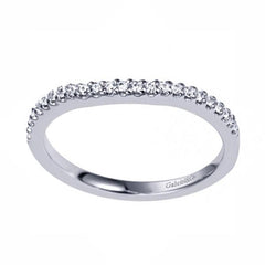 Gabriel & Co. White Gold Pave Wedding Band
