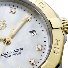 TAG Heuer Aquaracer Two-Tone Watch with Diamonds - 27mm