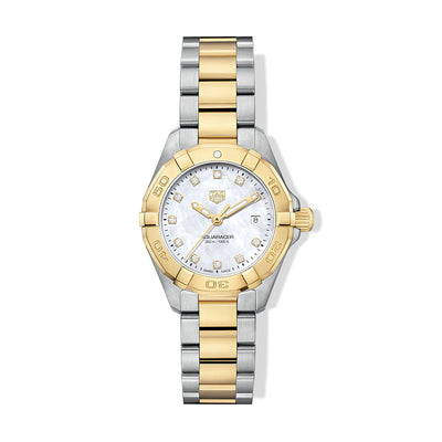 TAG Heuer Aquaracer Two-Tone Watch with Diamonds - 27mm - Tag Heuer product