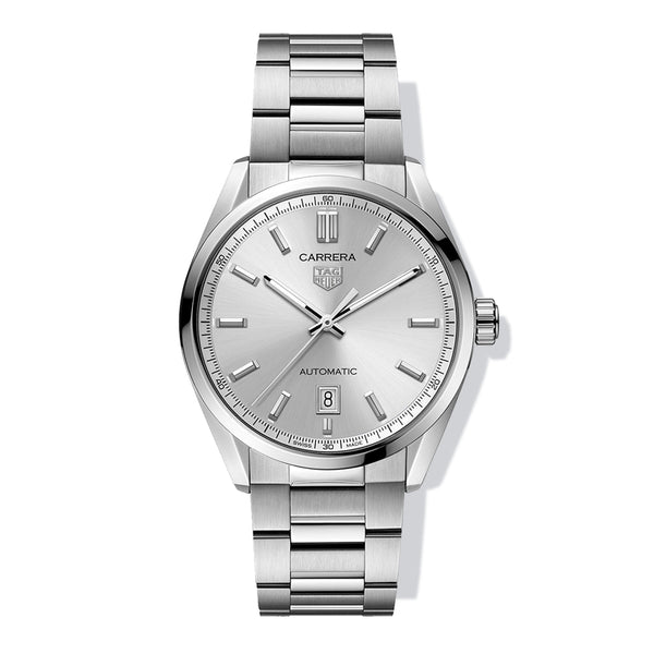 TAG Heuer Carrera Calibre 5 Three Hand Silver Dial - 39mm