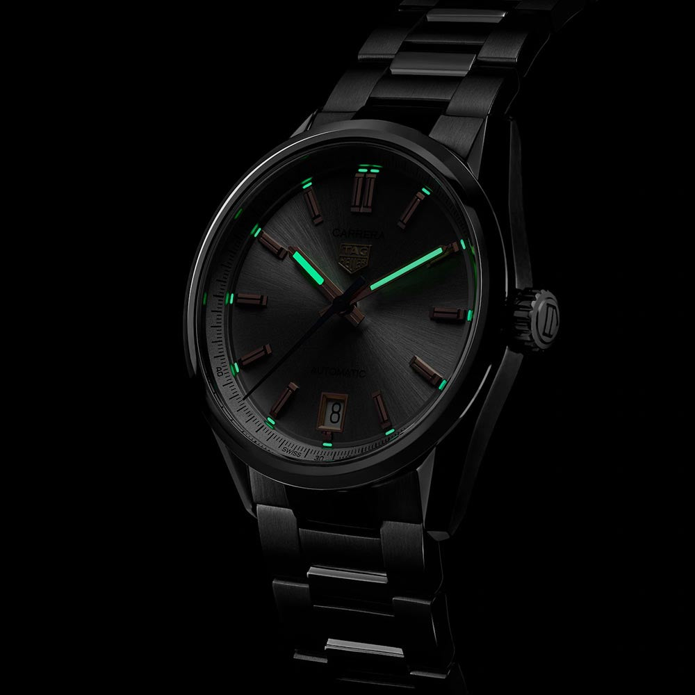 TAG HEUER Carrera Date Hammered Grey - 36mm