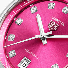 TAG Heuer Carrera Date Watch Pink Diamond Dial  - 36mm
