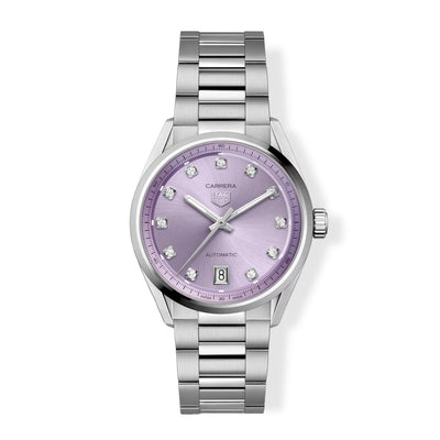 Tag Heuer Carrera Date Watch Lilac Diamond Dial - Tag Heuer product