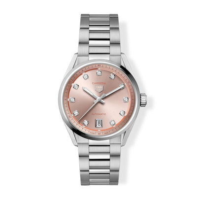 Tag Heuer Carrera Date Light Pink Diamond Dial - 36mm - Tag Heuer product