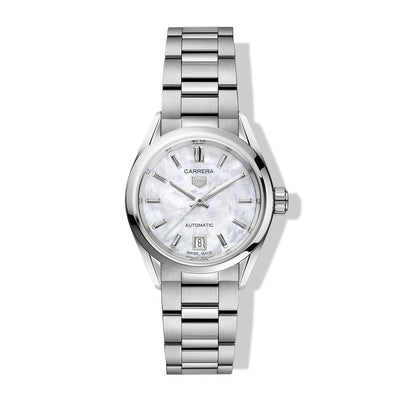TAG Heuer Carrera Calibre 9 Three Hand Mother of Pearl Dial – 29mm - Tag Heuer product