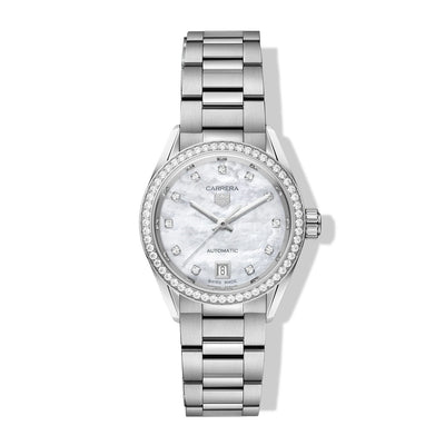 TAG Heuer Carrera Calibre 9 Diamond Bezel Mother-of-Pearl – 29mm - Tag Heuer product