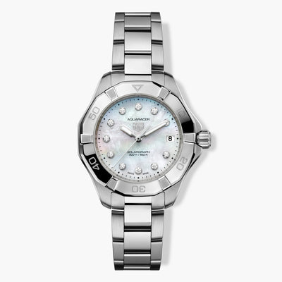 TAG Heuer Aquaracer Mother-of-Pearl Solargraph Watch - 34mm - Tag Heuer product