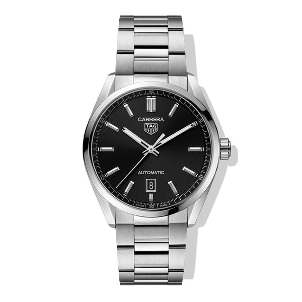 時計 TAGHeuer CALIBRE 5 Tag Heuer Carrera 3 Hand Calibre 5 Watch | Black Dial
