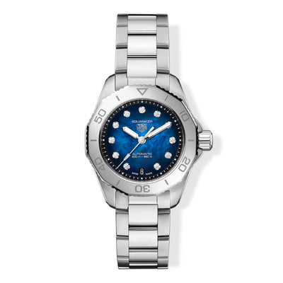 TAG Heuer Aquaracer Automatic Blue Mother of Pearl - 30mm - Tag Heuer product