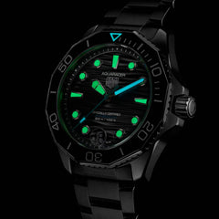 TAG Heuer Aquaracer Professional 300 Date Black Dial Steel Bracelet - 42mm
