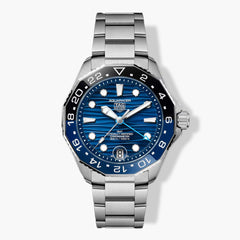TAG Heuer Aquaracer Professional 300 GMT Blue Dial Steel Bracelet - 42mm