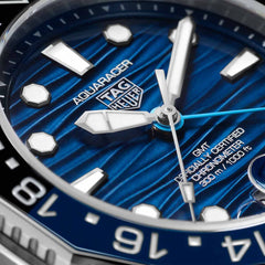 TAG Heuer Aquaracer Professional 300 GMT Blue Dial Blue Rubber Strap - 42mm