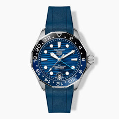 TAG Heuer Aquaracer Professional 300 GMT Blue Dial Blue Rubber Strap - 42mm