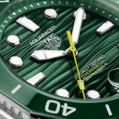 TAG Heuer Aquaracer Professional 300 Date Green Dial Steel Bracelet - 42mm