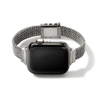 John Hardy Apple Watch® Silver Diamond Bracelet - 12mm - John Hardy product