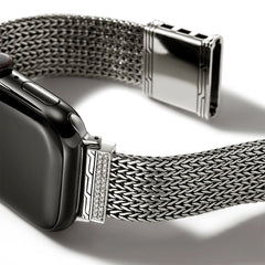 John Hardy Apple Watch® Silver Diamond Bracelet - 18mm