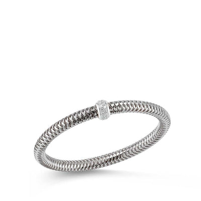 Roberto Coin Primavera White Gold Diamond Station Flex Bracelet - Roberto Coin product