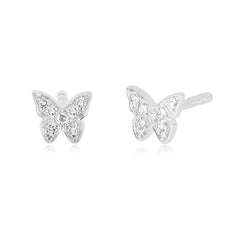 EF Collection Small Butterfly Diamond Earrings