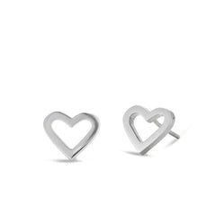 Roberto Coin White Gold Open Heart Stud Earrings
