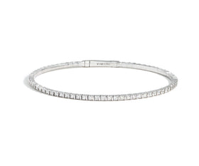 Gold and Diamond Flex Cuff Bracelet - 1.00 ctw