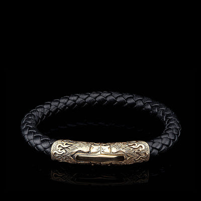 William Henry Ramble On Black Leather and Bronze Bracelet - William Henry product