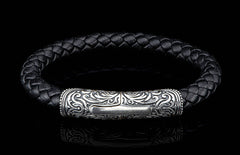 William Henry Milan Silver and Black Bracelet