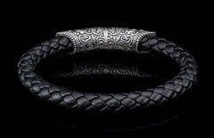 William Henry Milan Silver and Black Bracelet