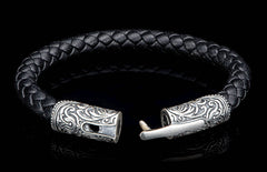 William Henry Milan Silver and Black Bracelet