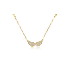 EF Collection Double Angel Wing Diamond Necklace