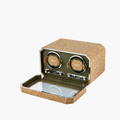 Wolf Cortica double watch winder detail showing winding mechanism